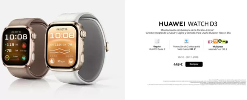 Catálogo Huawei | Huawei Watch D3 | 2026-10-27T00:00:00.000Z - 2026-11-30T00:00:00.000Z