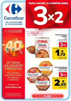Catálogo Carrefour en Valcabado | 3x2 + 50% QUE VUELVE | 2026-10-27T00:00:00.000Z - 2026-11-12T00:00:00.000Z