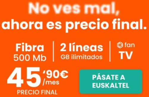 Catálogo Euskaltel en Peña Castillo | No ves mal, ahora es precio final | 2026-10-28T00:00:00.000Z - 2026-11-10T00:00:00.000Z