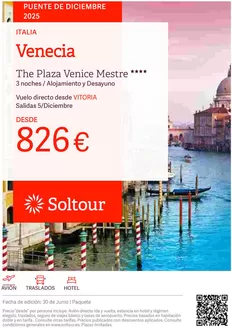 Catálogo Soltour en Las Palmas de Gran Canaria | Venecia - The Plaza Venice Mestre | 2025-12-05T00:00:00.000Z - 2025-12-05T00:00:00.000Z