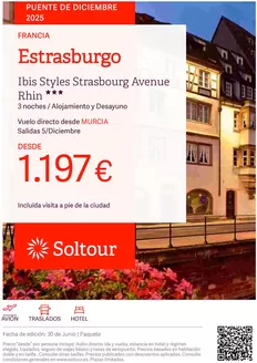 Catálogo Soltour en Las Palmas de Gran Canaria | Estrasburgo - Ibis Styles Strasbourg Avenue Rhin | 2025-12-05T00:00:00.000Z - 2025-12-05T00:00:00.000Z