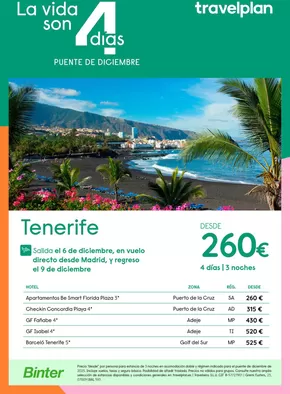 Catálogo Travelplan en Plasencia | Travelplan Tenerife | 2025-12-06T00:00:00.000Z - 2025-12-09T00:00:00.000Z