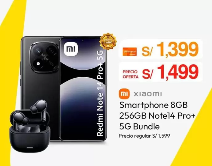 Xiaomi - Smartphone 8GB 256GB Note14 Pro+ 5G Bundle