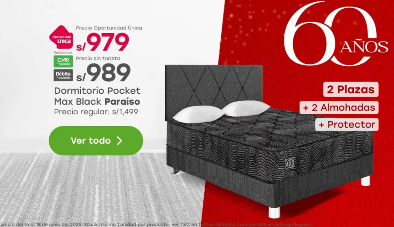 Dormitorio Pocket Max Black Paraiso