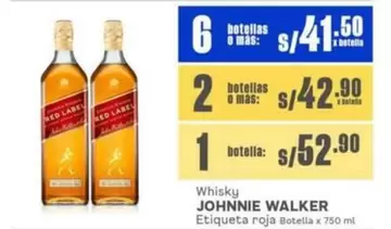 Johnnie Walker - Etiqueta roja Botella