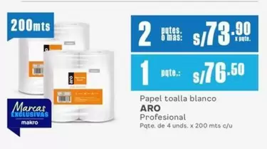 Aro - Papel toalla blanco