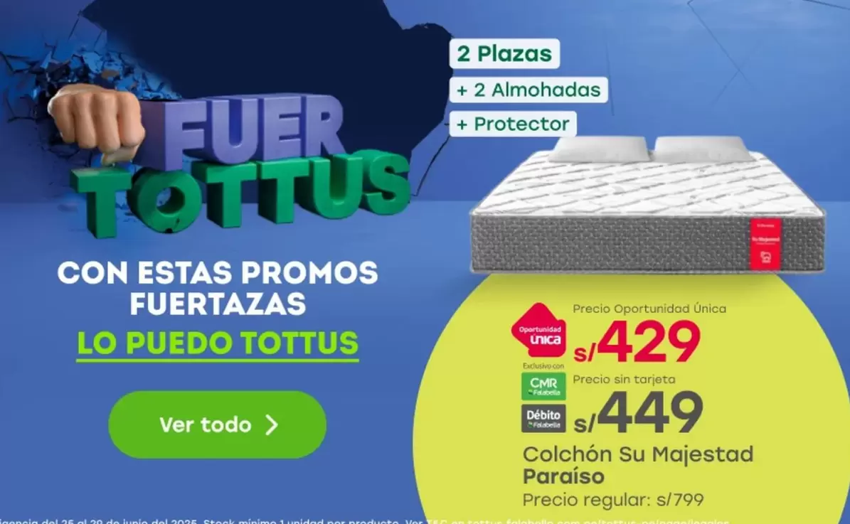Tottus - Colchón Su Majestad