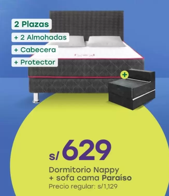 Dormitorio Nappy + sofa cama Paraíso