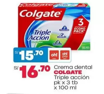 Colgate - Crema dental Triple acción