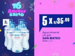 San Mateo - Agua mineral sin gas