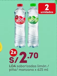 LOA saborizadas limón / piña/ manzana
