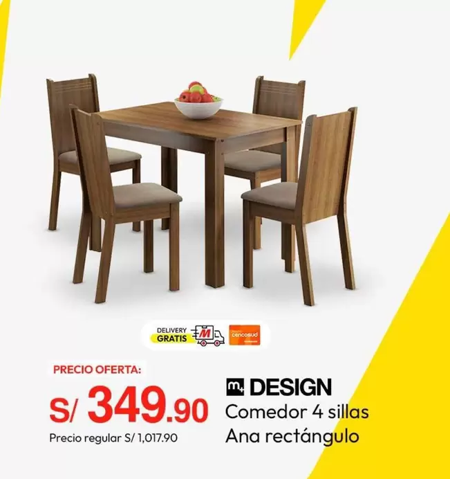 Comedor 4 sillas