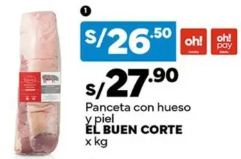 El Buen Corte - Panceta con hueso y piel