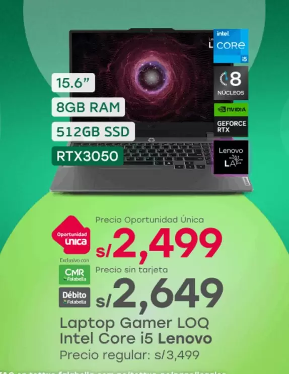 Lenovo - Laptop Gamer LOQ