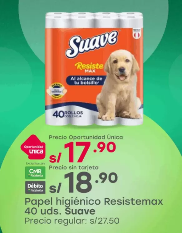 Suave - Papel higiénico Resistemax