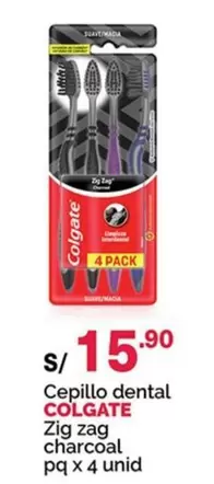 Colgate - Cepillo dental Zig zag charcoal