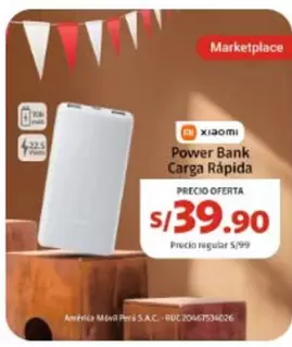 Xiaomi - Power Bank Carga Rápida