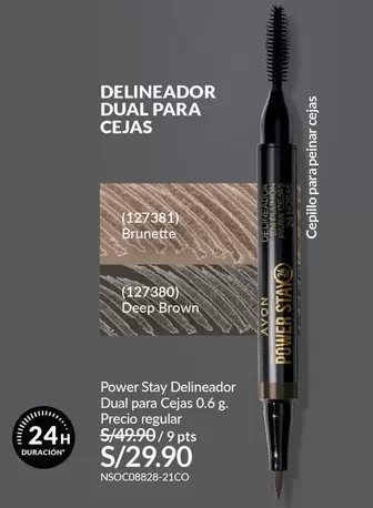 Avon - Power Stay Delineador Dual para Cejas