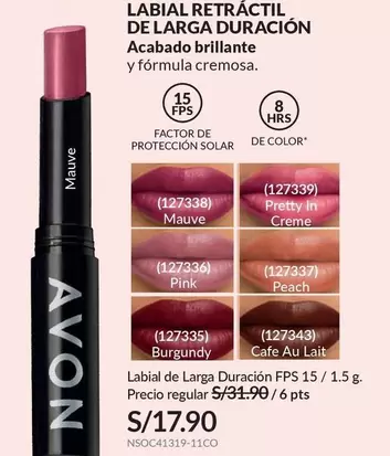 Avon - LABIAL RETRACTIL DE LARGA DURACIÓN