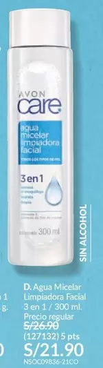 Avon - Agias Micelar Limpadora Facial 3 en 1 / 300 ml