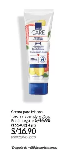 Avon - Toronja y Jengibre 75 g
