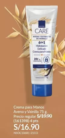 Avon - Avena y Vainilla 75 g