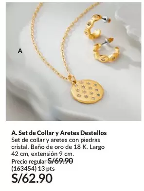 Cristal - Set de Collar y Aretes Destellos