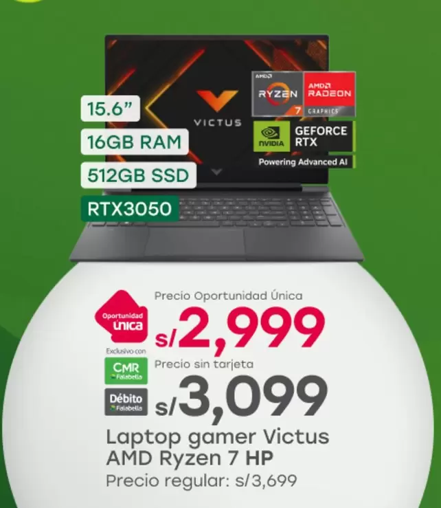 Hp - Laptop gamer Victus AMD Ryzen 7 HP