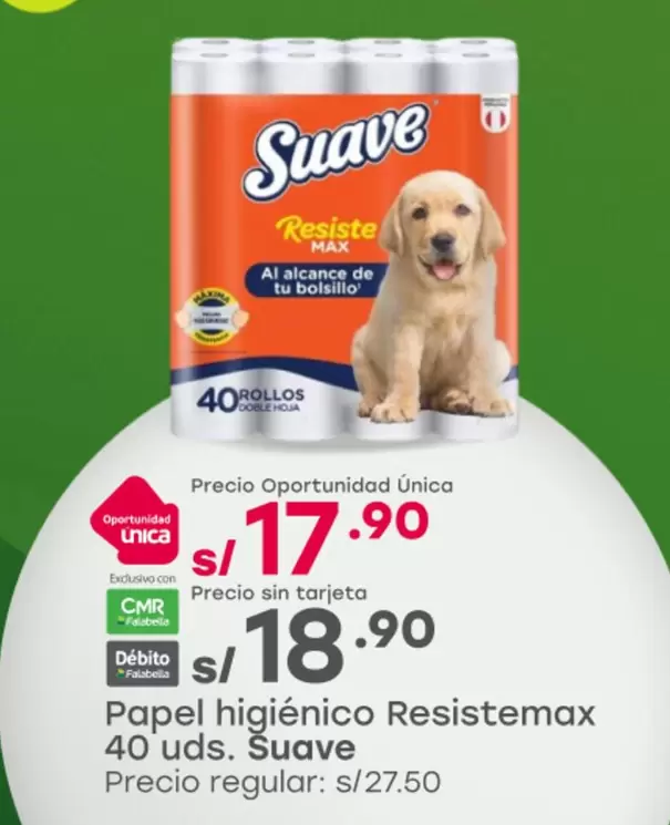 Suave - Papel higiénico Resistemax