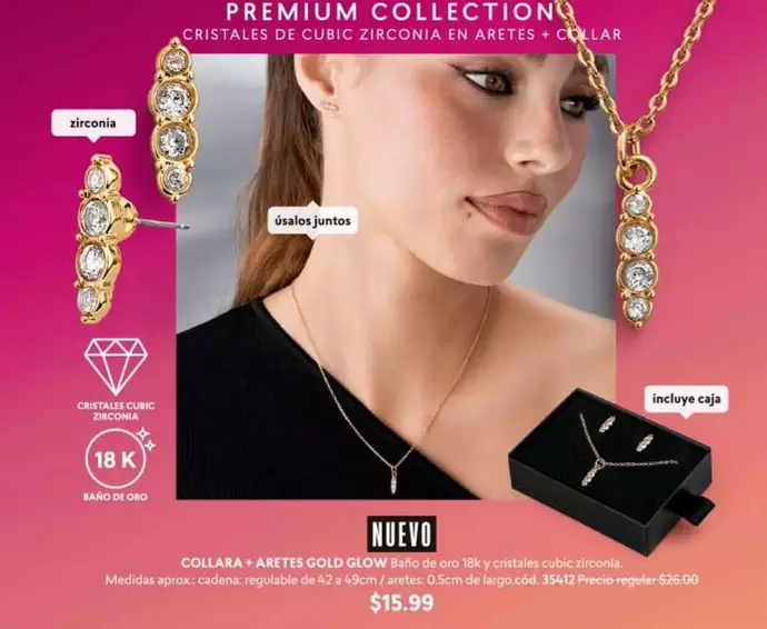 Oro - COLLARA ARETES GOLD GLOW