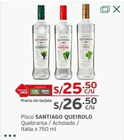 Santiago Queirolo - Pisco SANTIAGO QUEIROLO