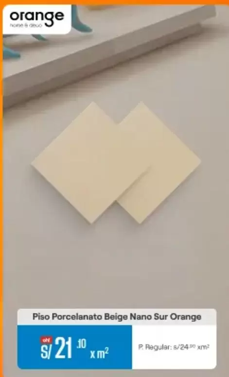 Orange - Piso Porcelanato Beige Nano Sur