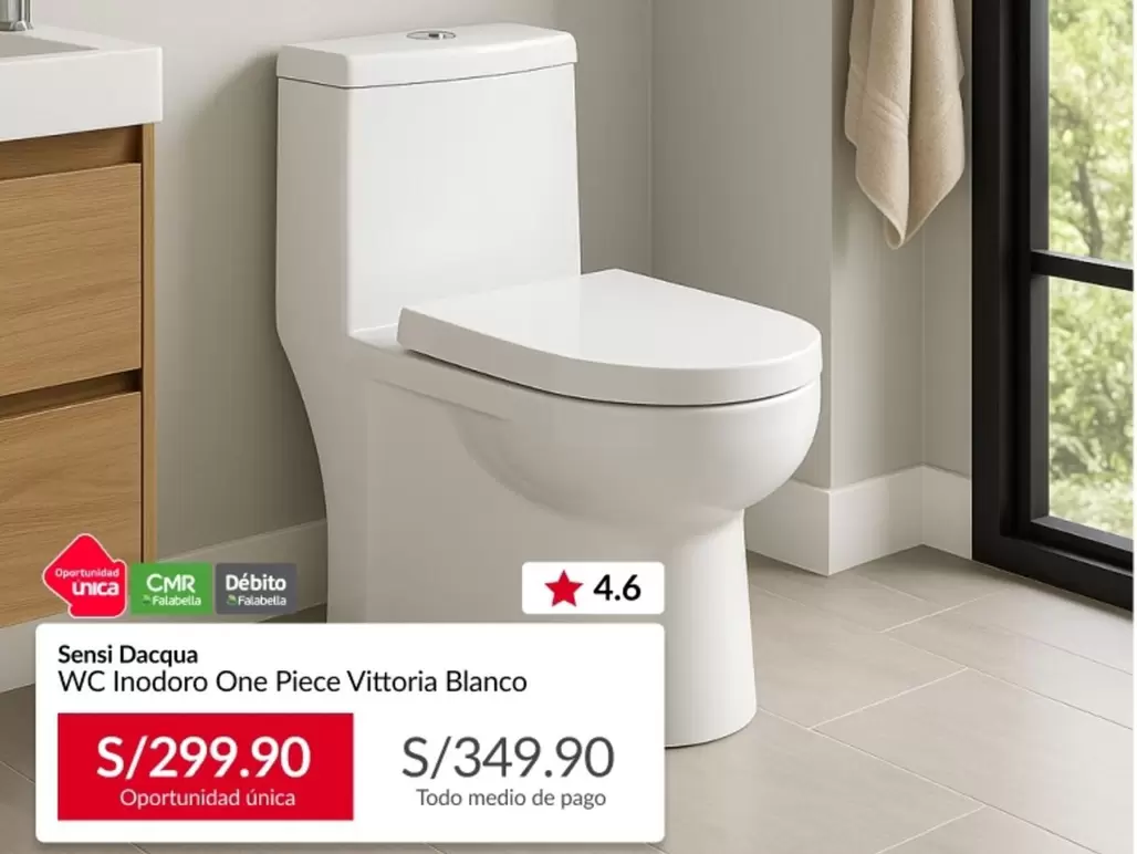 Dacqua - WC Inodoro One Piece Vittoria Blanco