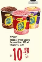 Peziduri - PEZIDURI Helado de Crema Sabores Variados Pote x 900 ml.