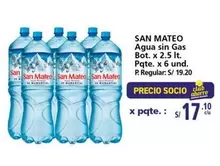 San Mateo - Agua sin Gas