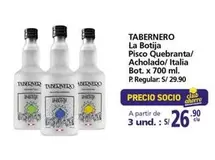 Tabernero - La Botija Pisco Quebranta/ Acholado/ Italia