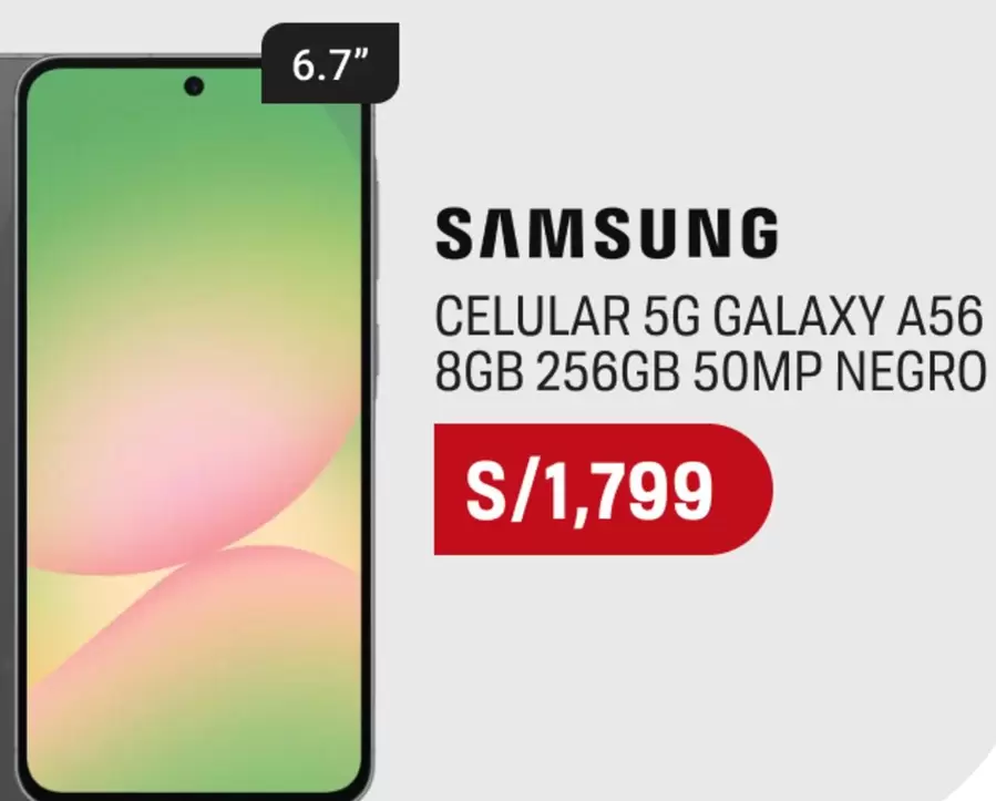 Samsung - CELULAR 5G GALAXY A56 8GB 256GB 50MP NEGRO