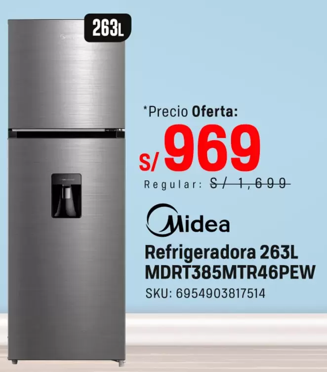 Refrigeradora 263L MDRT385MTR46PEW