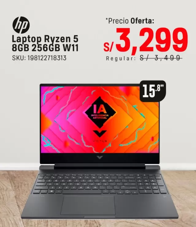 Hp - Laptop Ryzen 5 8GB 256GB W11