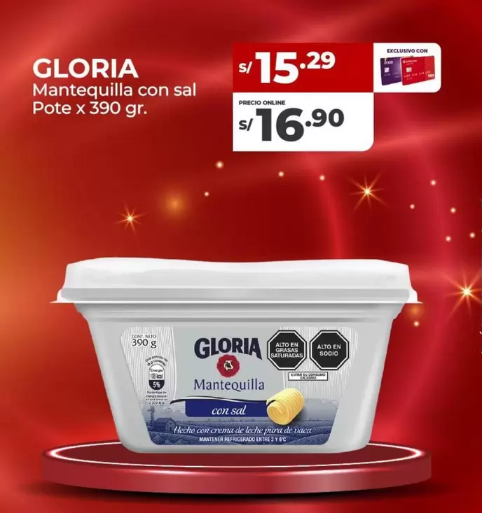 Gloria - Mantequilla con sal