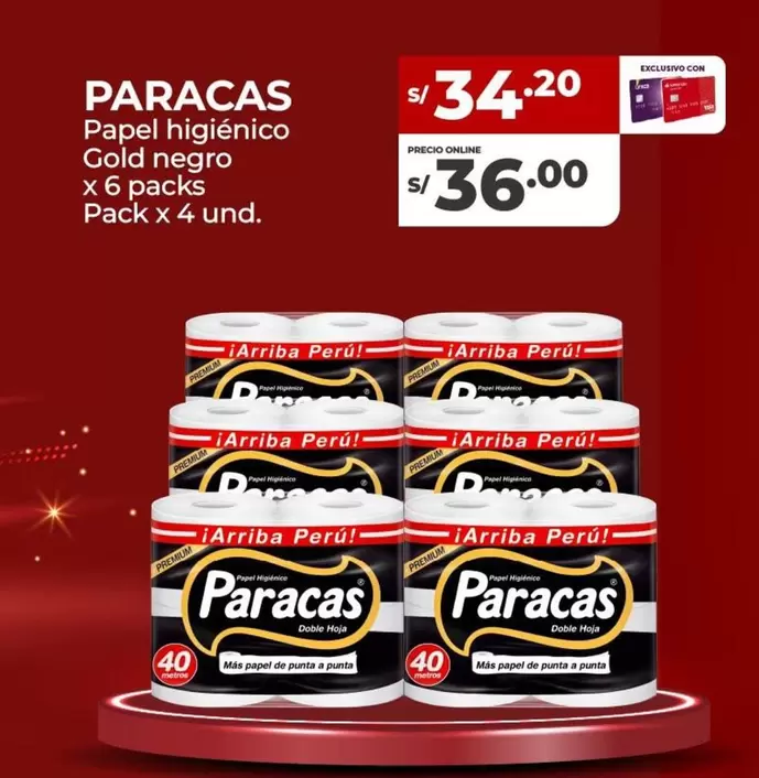 Paracas - Papel higiénico Gold negro