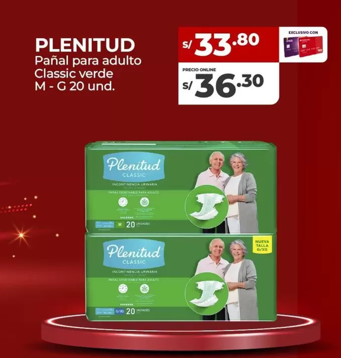 Plenitud - Pañal para adulto