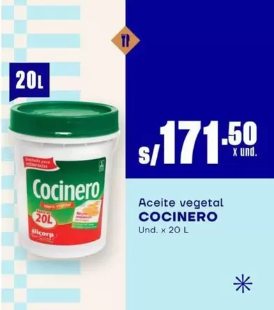 Cocinero - Aceite vegetal