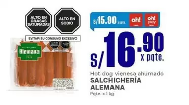 Hot dog vienesa ahumado