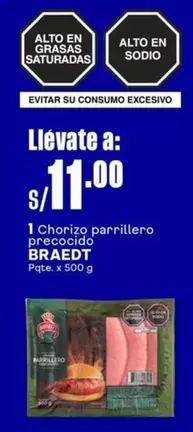 Braedt - Chorizo parrillero precocido
