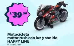 Motocicleta motor rush con luz y sonido