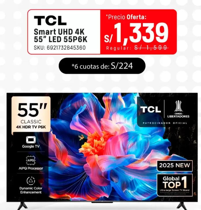 Smart -  UHD 4K 55" LED 55P6K