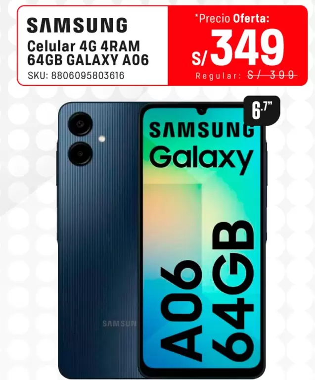 Samsung - Celular 4G 4RAM 64GB GALAXY A06