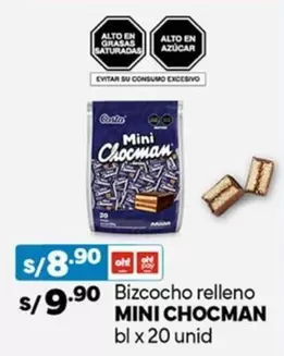 Chocman - Bizcocho relleno MINI CHOCMAN
