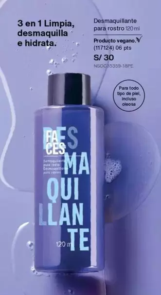 Faces - Desmaquillante para rostro